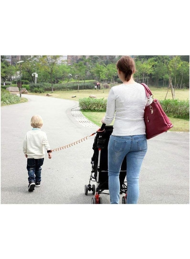Kids Anti Lost Safety Wrist Leash – 1.5 Meter Extendable Coiled Steel Cord, 360° Rotating Child Safety Link with Comfortable Adjustable Wristbands - Image 2